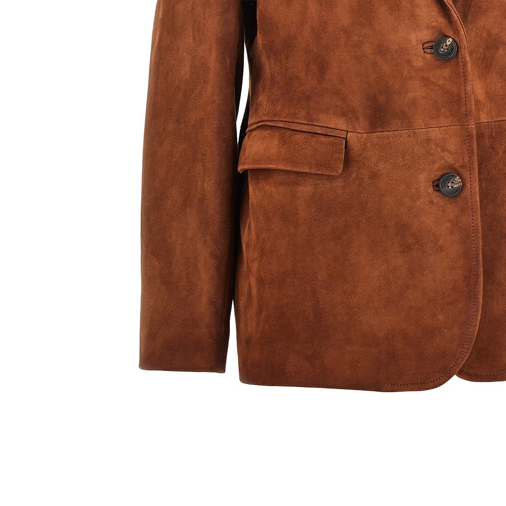 GOLDEN GOOSE Robyn' suede leather single-breasted jacket