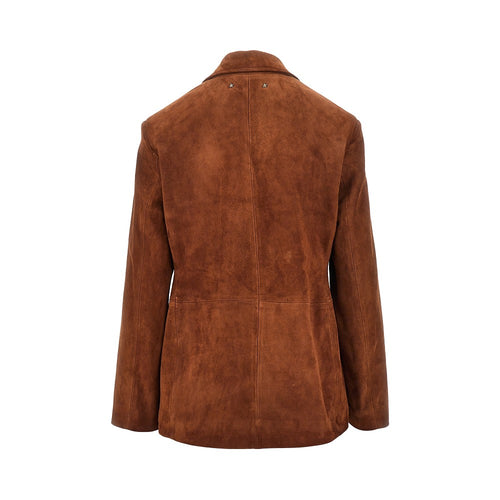 GOLDEN GOOSE Robyn' suede leather single-breasted jacket