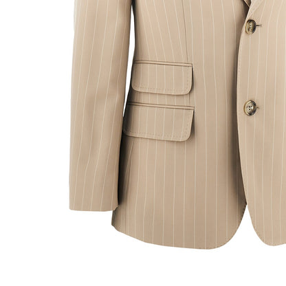 AMI Pinstriped wool single-breasted jacket