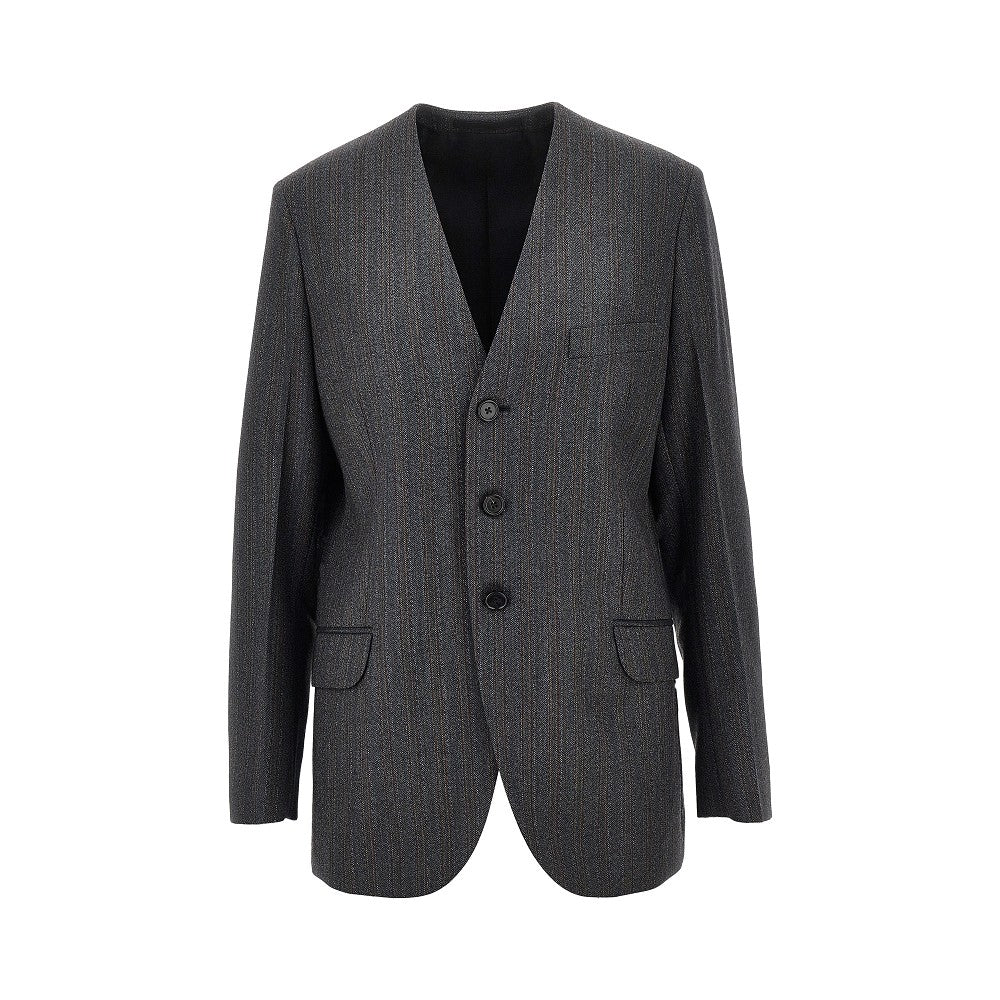 JIL SANDER Pinstriped wool tailored jacket