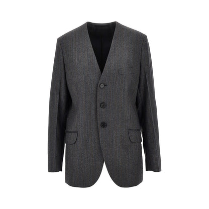 JIL SANDER Pinstriped wool tailored jacket