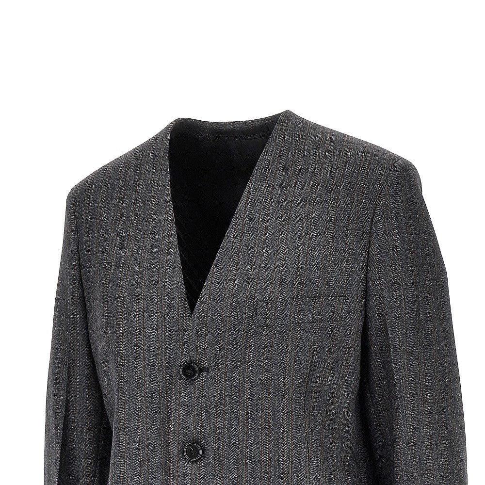 JIL SANDER Pinstriped wool tailored jacket