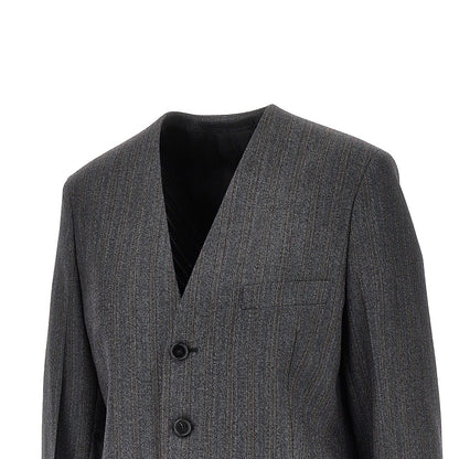 JIL SANDER Pinstriped wool tailored jacket