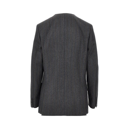 JIL SANDER Pinstriped wool tailored jacket