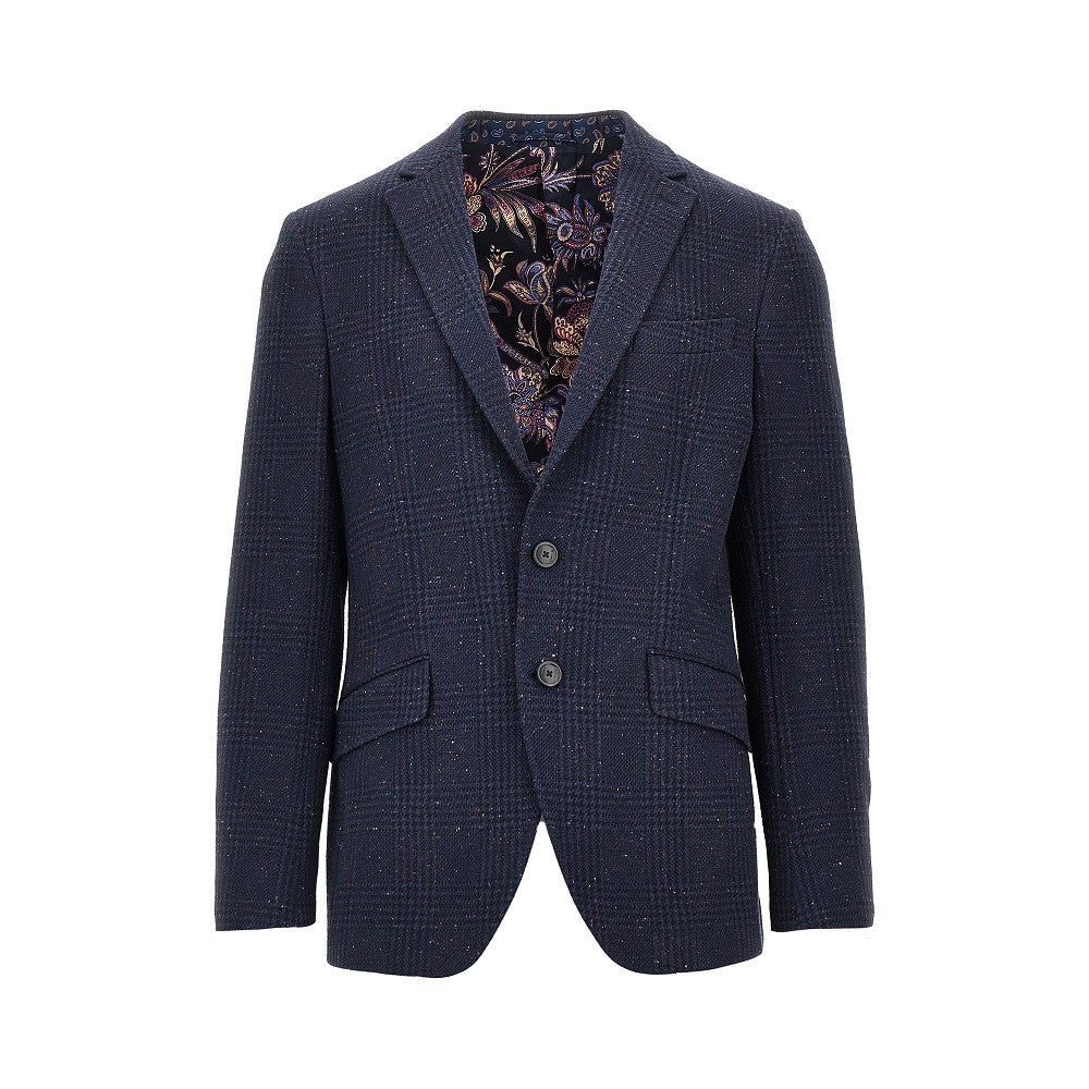 Etro Mouliné tweed single-breasted jacket