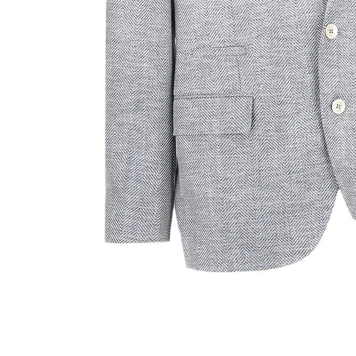 BRUNELLO CUCINELLI Chevron fabric single-breasted jacket