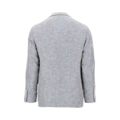 BRUNELLO CUCINELLI Chevron fabric single-breasted jacket