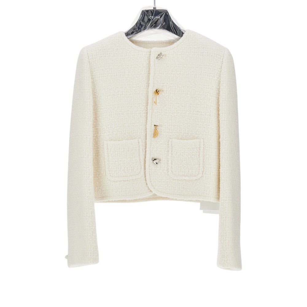 Celine Cashmere-blend bouclé tweed jacket
