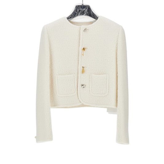 Celine Cashmere-blend bouclé tweed jacket
