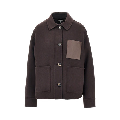 Loewe Wool and cashmere jacket with leather pocket