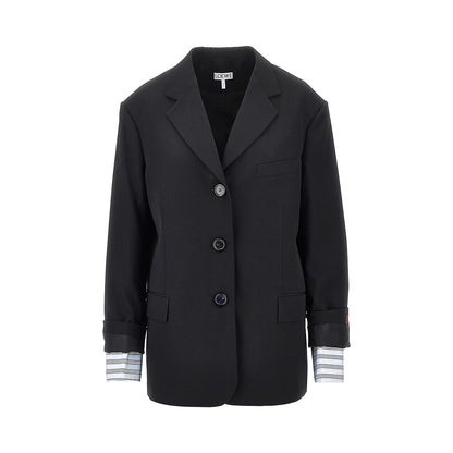 Loewe Single-breasted wool jacket with double cuffs