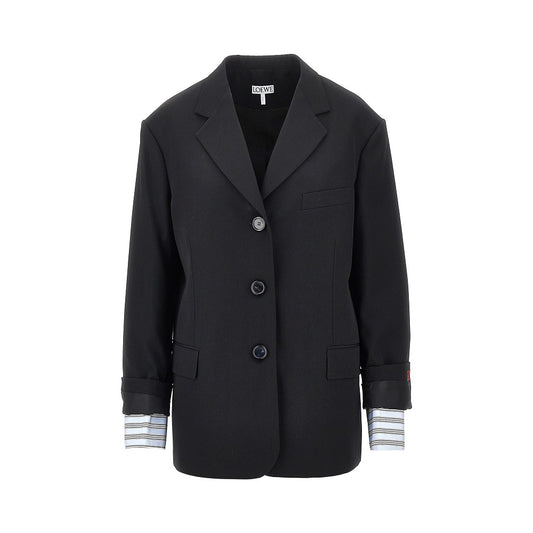 Loewe Single-breasted wool jacket with double cuffs