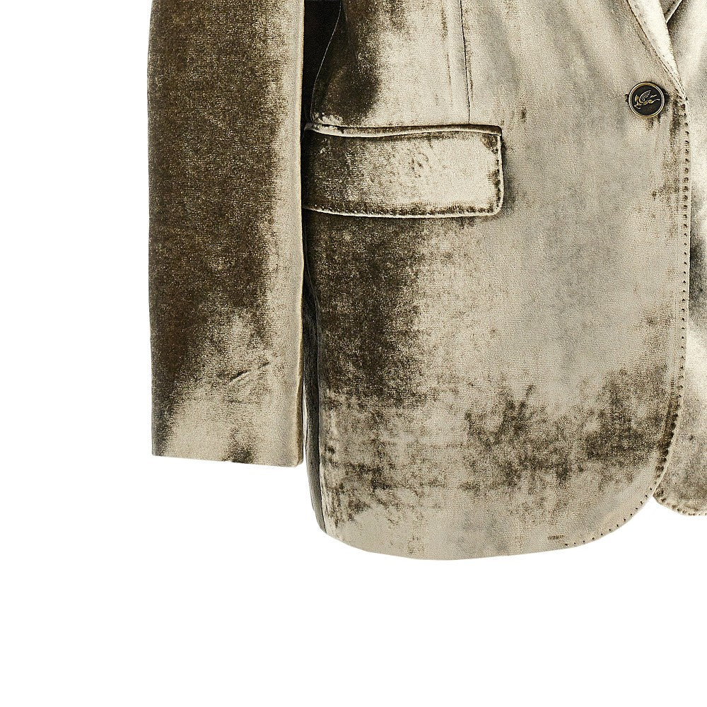 Etro Velvet single-breasted jacket