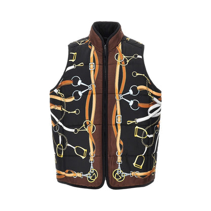 GUCCI Silk and cotton twill reversible vest