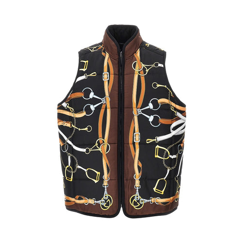 GUCCI Silk and cotton twill reversible vest