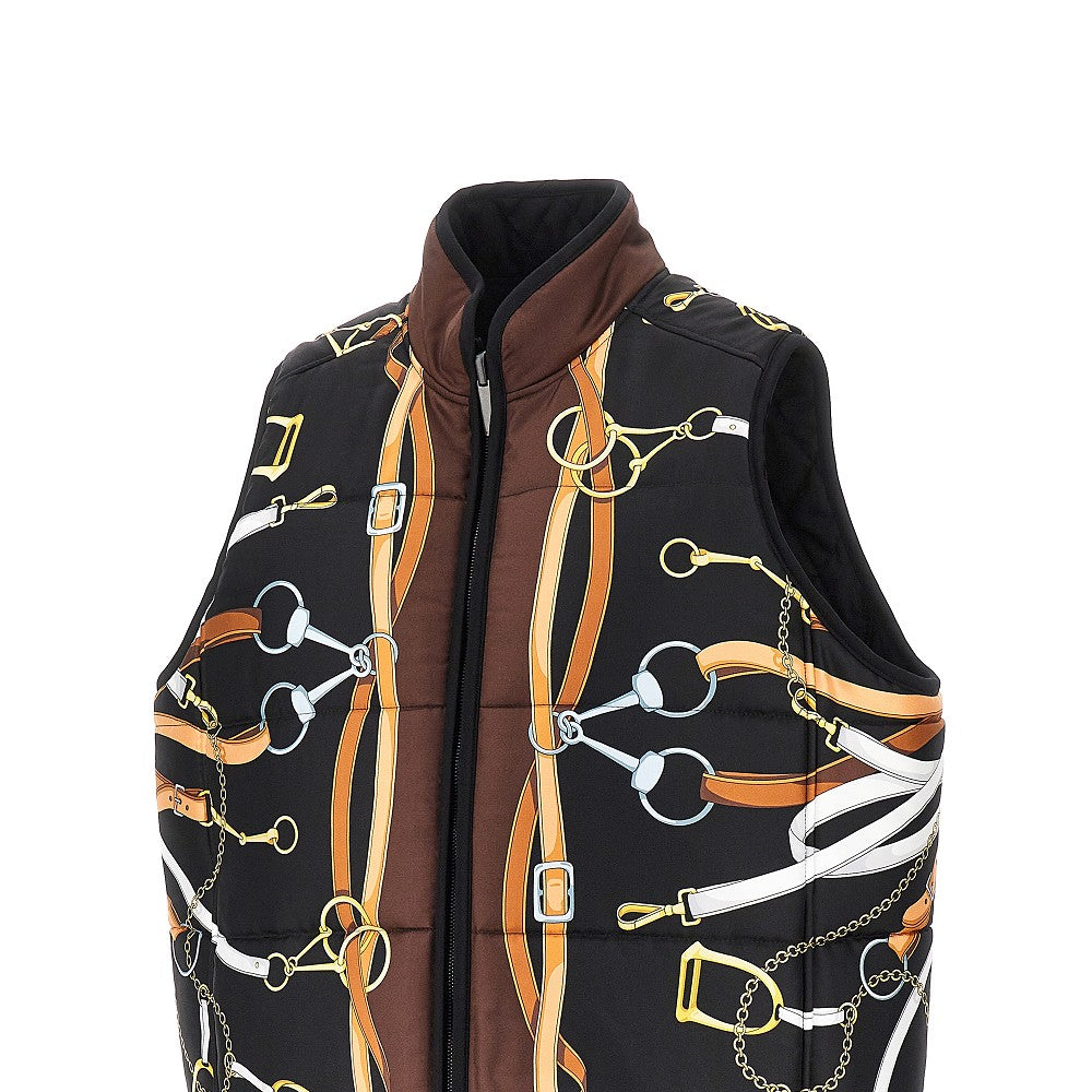 GUCCI Silk and cotton twill reversible vest