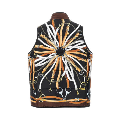 GUCCI Silk and cotton twill reversible vest
