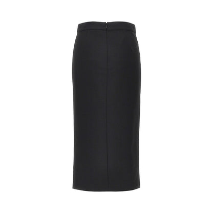 EMPORIO ARMANI Viscose-blend midi skirt