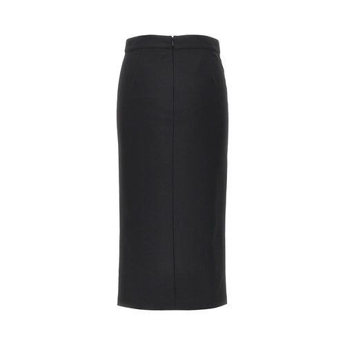 EMPORIO ARMANI Viscose-blend midi skirt