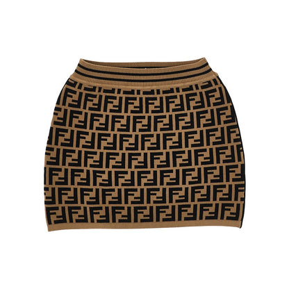 FENDI FF knitted mini skirt
