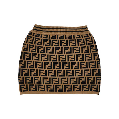 FENDI FF knitted mini skirt