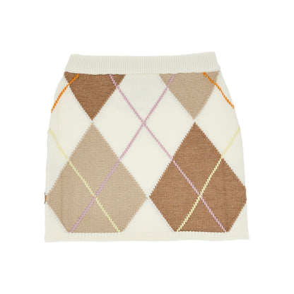 FENDI Knitted skirt with diamond motif