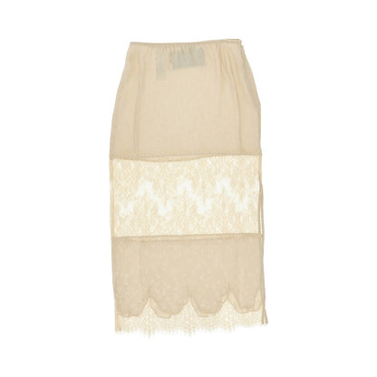 PINKO Jacquard and lace midi skirt