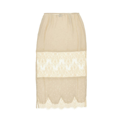 PINKO Jacquard and lace midi skirt