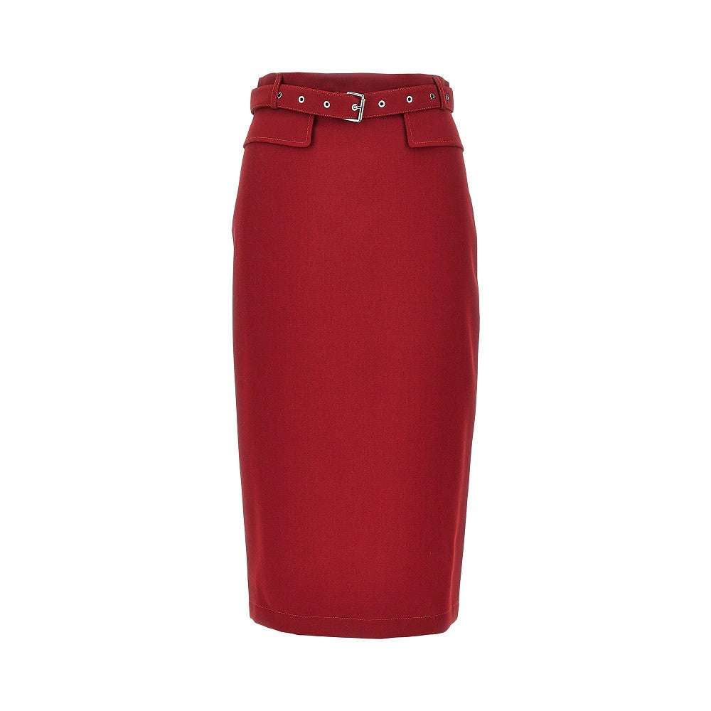 PINKO Viscose-blend crêpe skirt