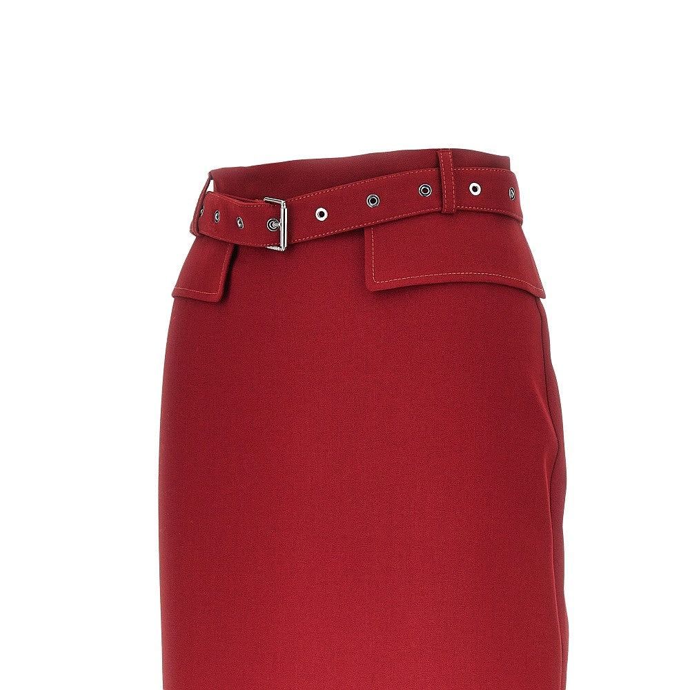 PINKO Viscose-blend crêpe skirt