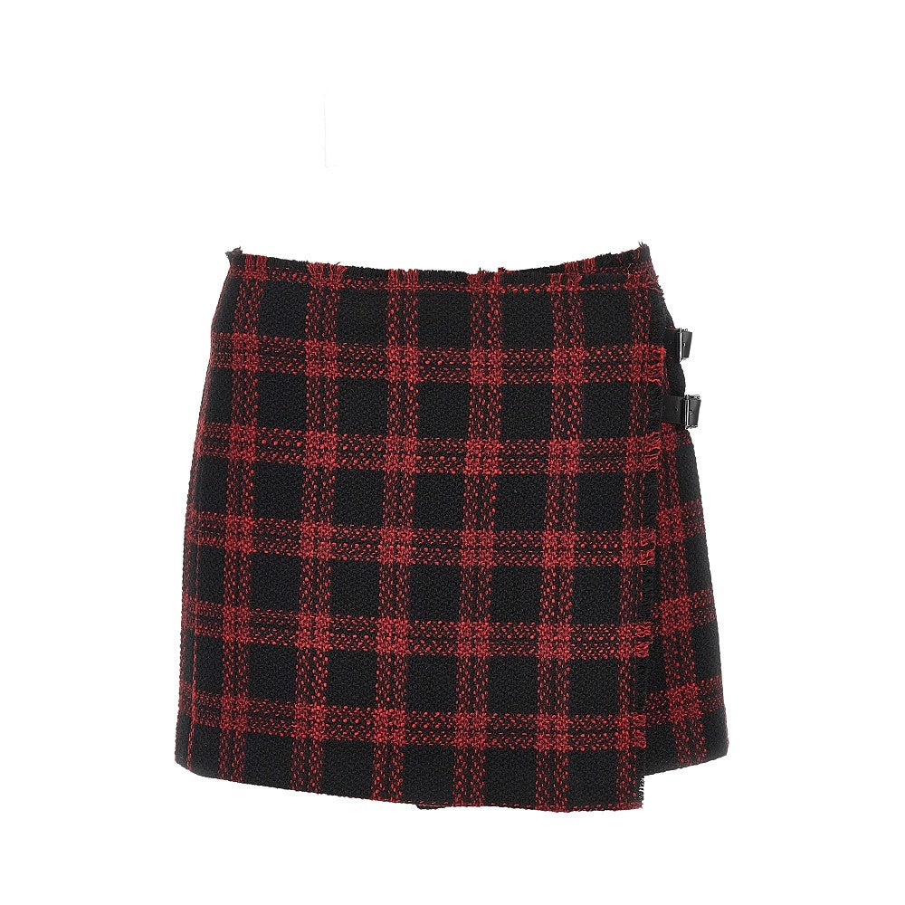 PINKO Check tweed mini skirt