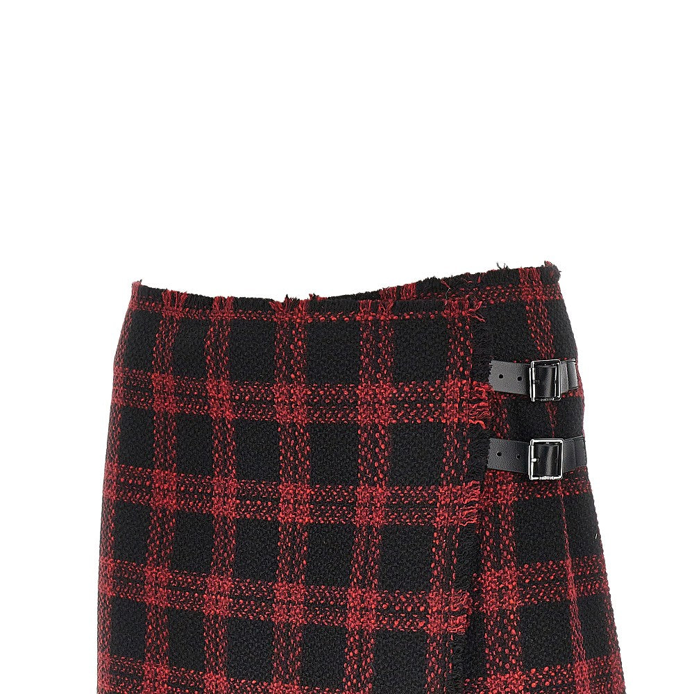PINKO Check tweed mini skirt