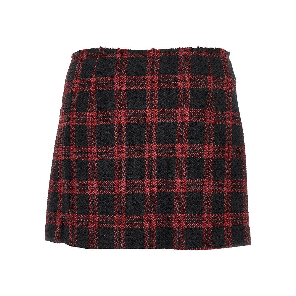 PINKO Check tweed mini skirt