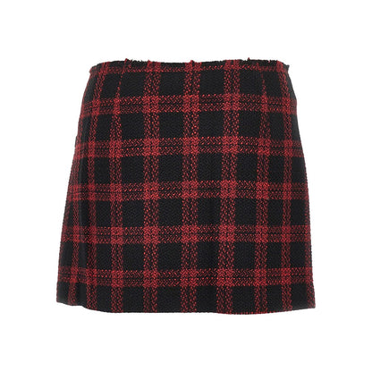 PINKO Check tweed mini skirt