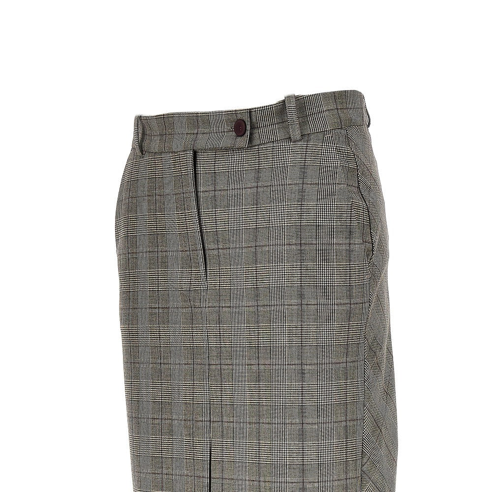 PINKO Wool-blend midi skirt with Check motif