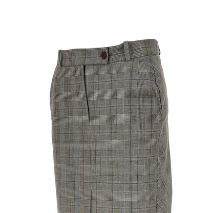 PINKO Wool-blend midi skirt with Check motif