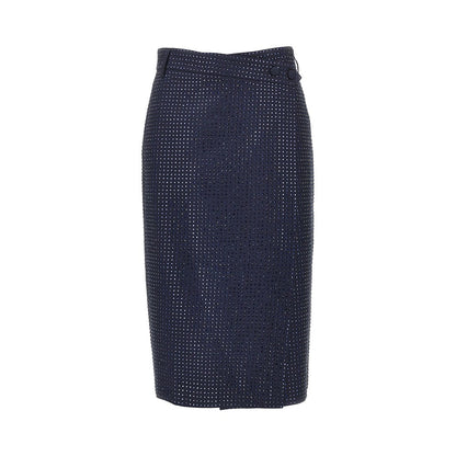 PINKO Strass-embellished wrap-over midi skirt
