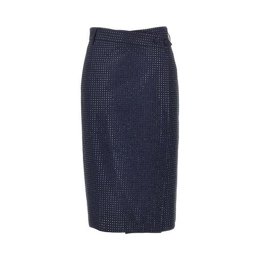 PINKO Strass-embellished wrap-over midi skirt