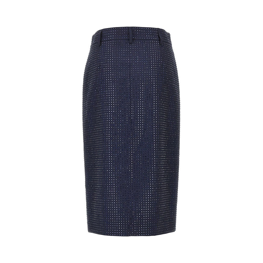 PINKO Strass-embellished wrap-over midi skirt