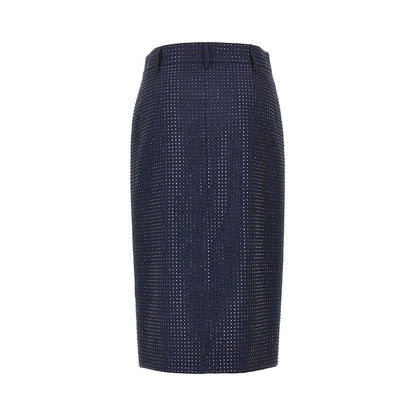 PINKO Strass-embellished wrap-over midi skirt