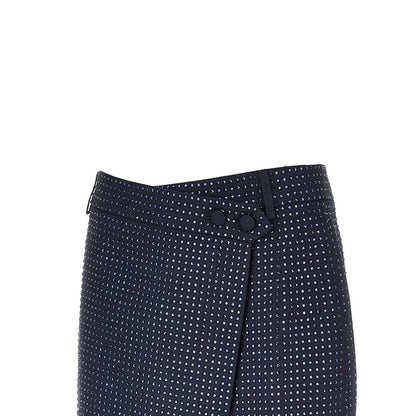 PINKO Gabardine mini skirt with rhinestones