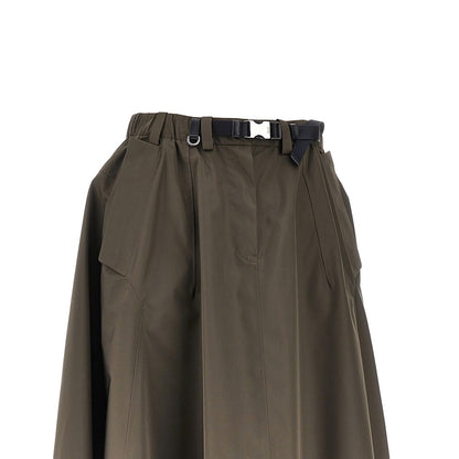 PRADA Technical canvas midi skirt