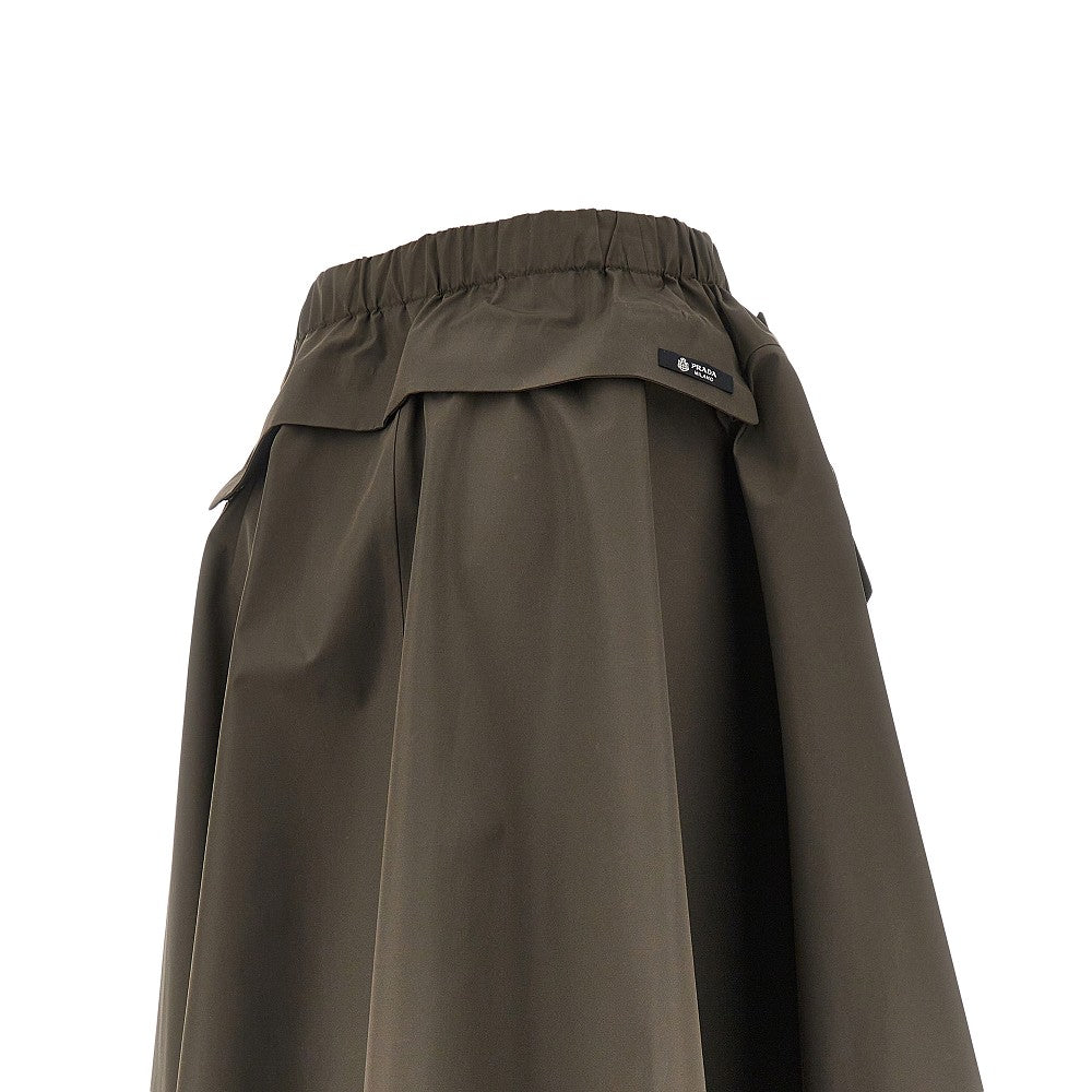 PRADA Technical canvas midi skirt