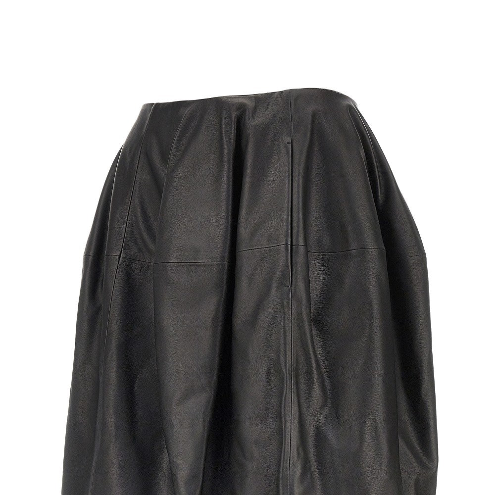 TOTEME Nappa leather knee-length skirt