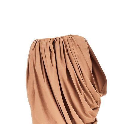 CHLOE' Draped poplin skirt
