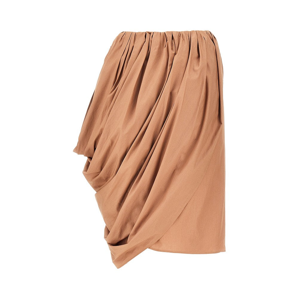 CHLOE' Draped poplin skirt