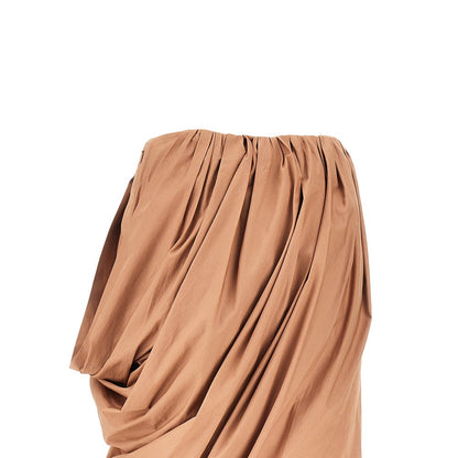 CHLOE' Draped poplin skirt