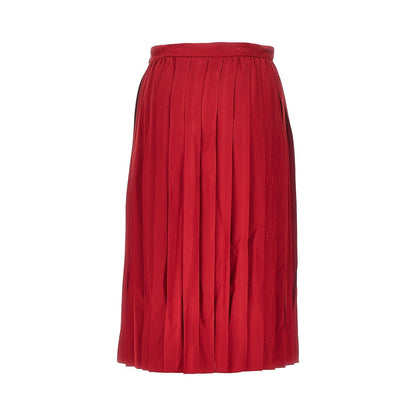GUCCI Jacquard silk midi skirt