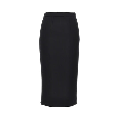 DOLCE&GABBANA Stretch wool midi skirt