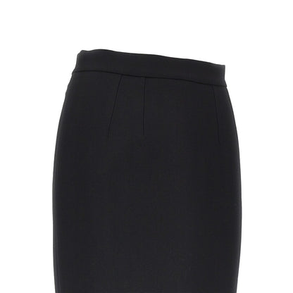 DOLCE&GABBANA Stretch wool midi skirt